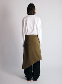 009PAKU SKIRT KHAKI-Kei Kawai-APOC STORE