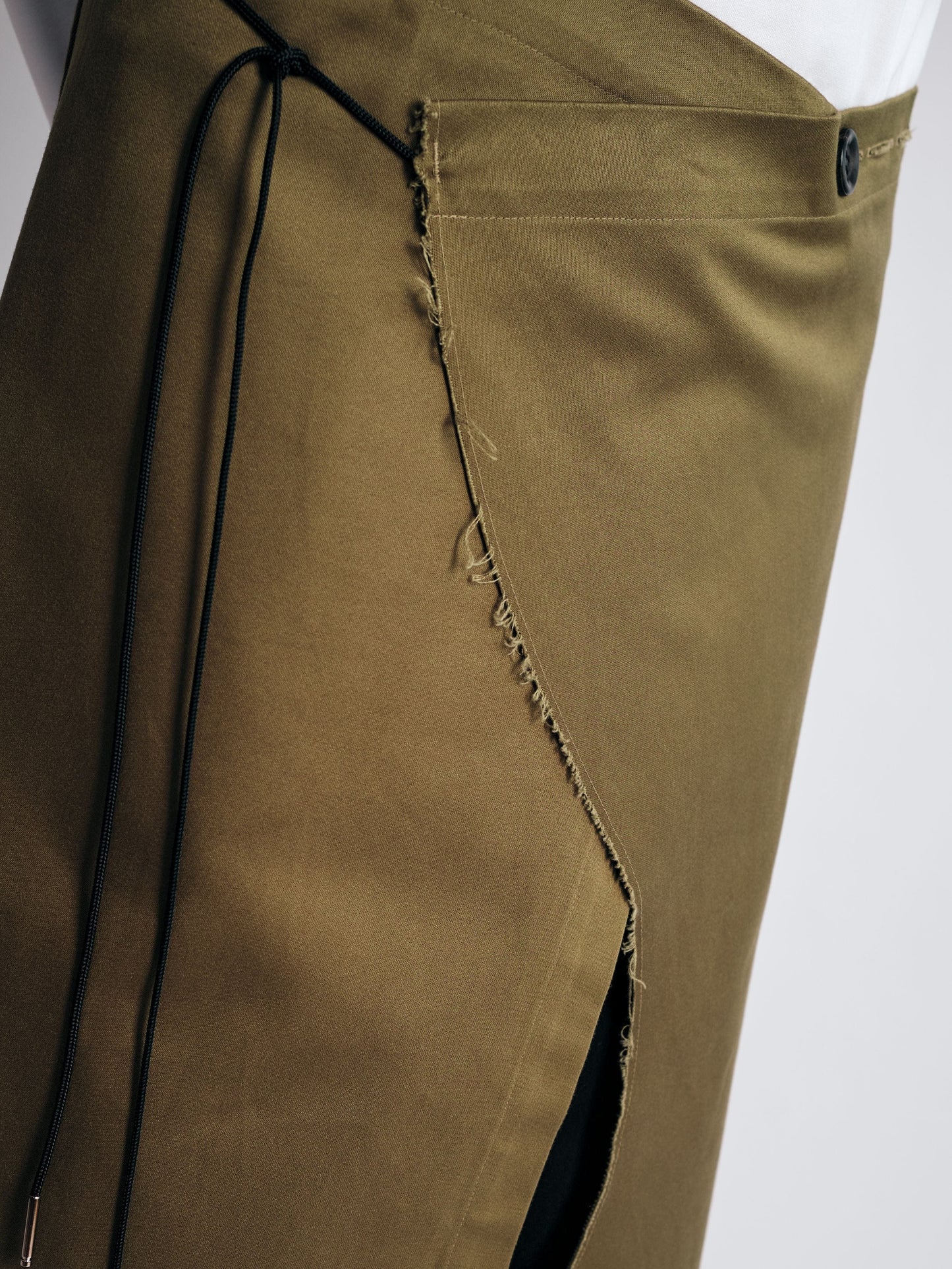 009PAKU SKIRT KHAKI-Kei Kawai-APOC STORE