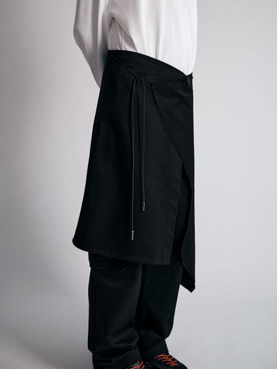 009PAKU SKIRT BLACK-Kei Kawai-APOC STORE
