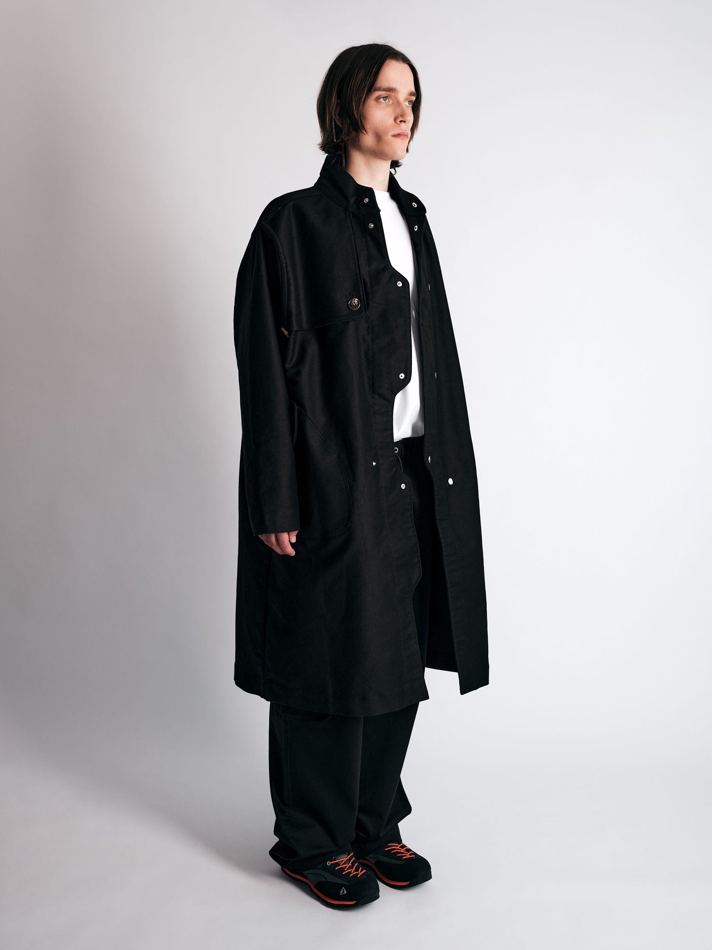 003/3dimension Coat Black-Kei Kawai-APOC STORE