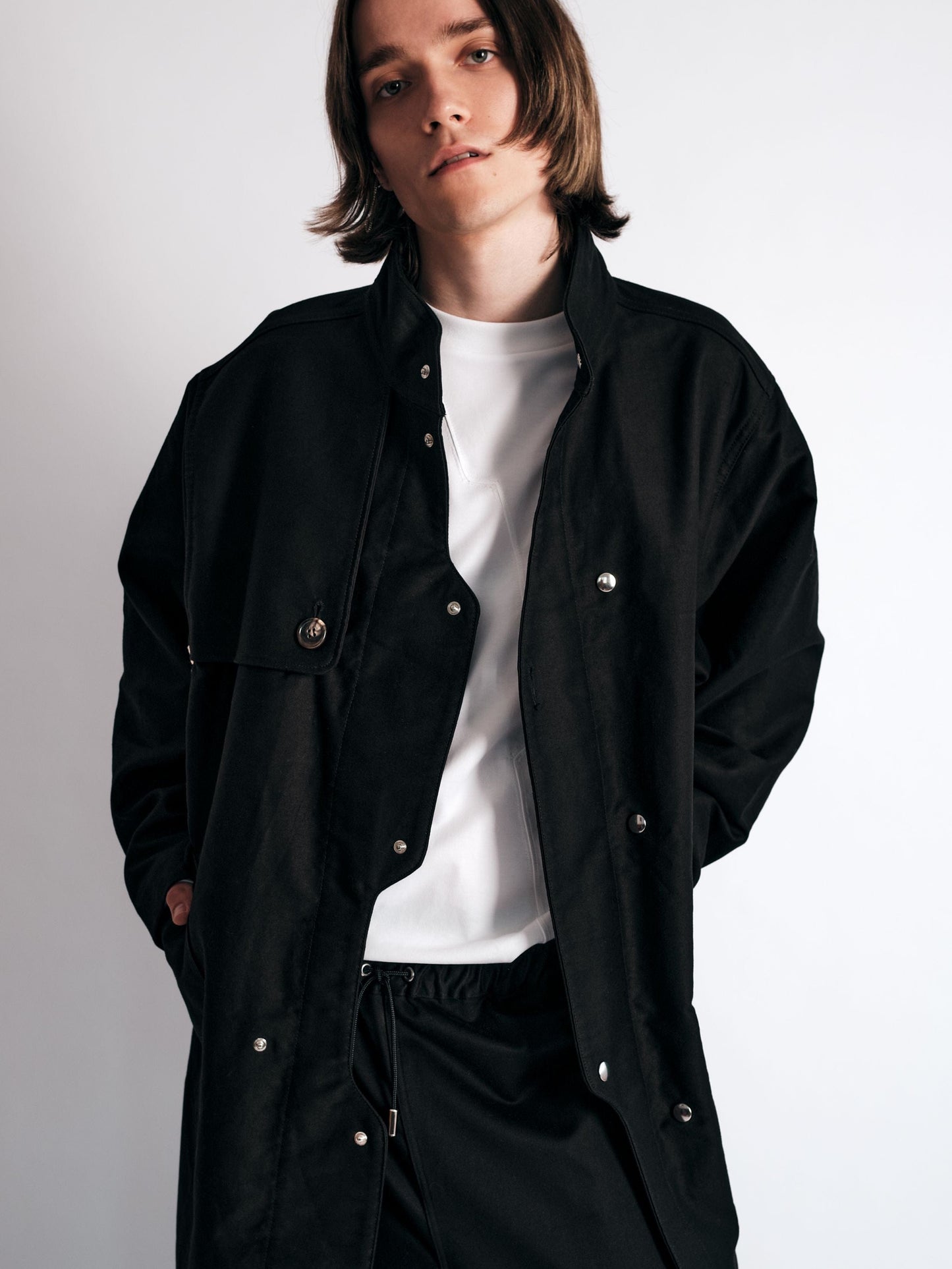 003/3dimension Coat Black-Kei Kawai-APOC STORE