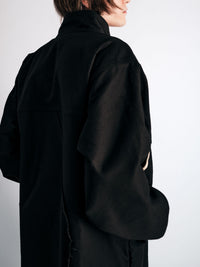 003/3dimension Coat Black-Kei Kawai-APOC STORE