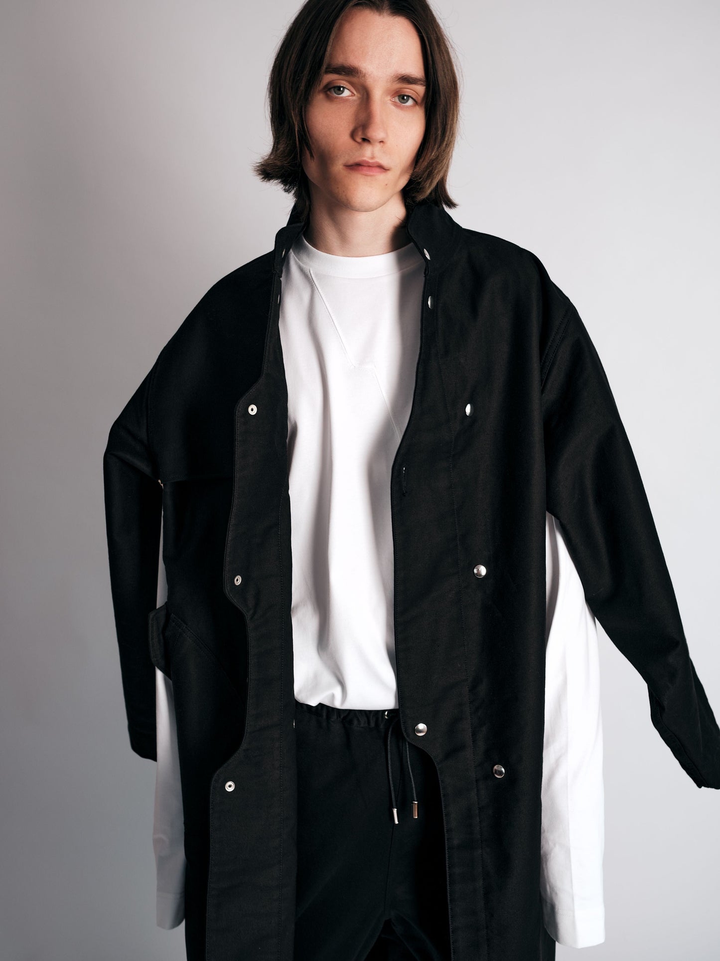 003/3dimension Coat Black-Kei Kawai-APOC STORE