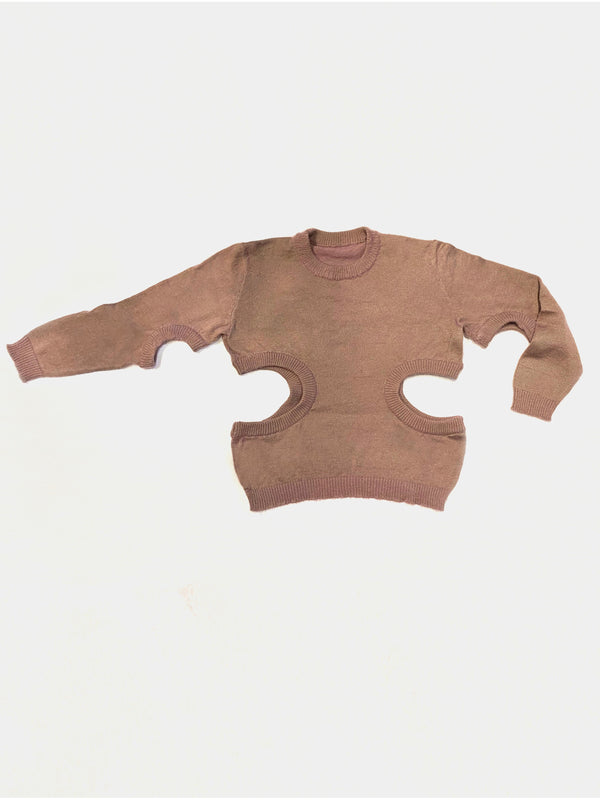 Cut out oversize mohair jumper-Khanh Brice Nguyen-APOC STORE