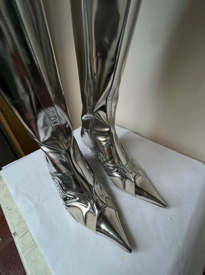 Silver Lamia Boots-Invasive Modification-APOC STORE