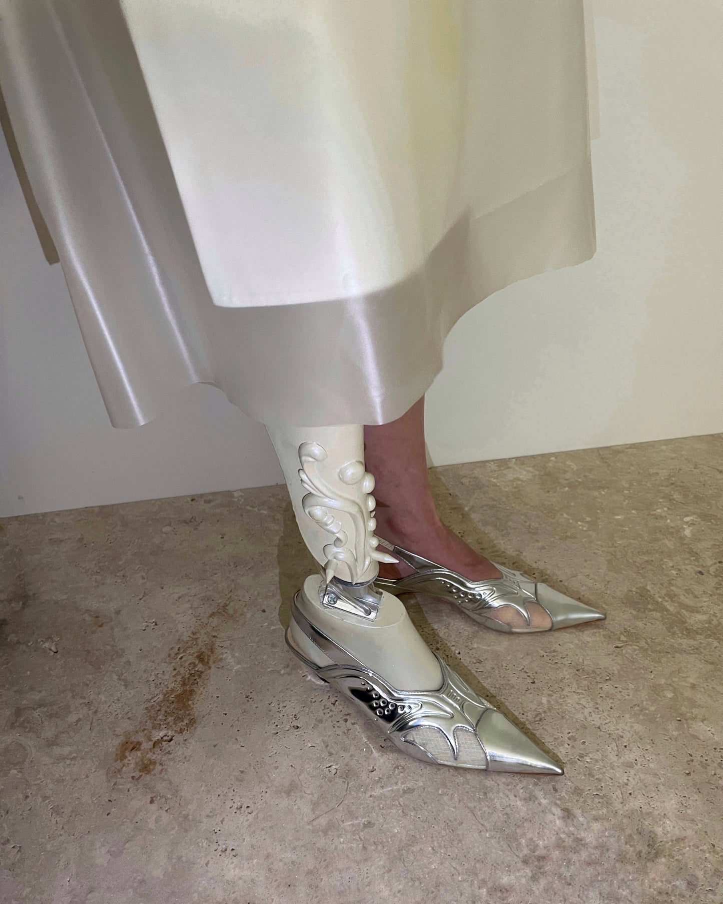 Silver Lamia Pumps-Invasive Modification-APOC STORE