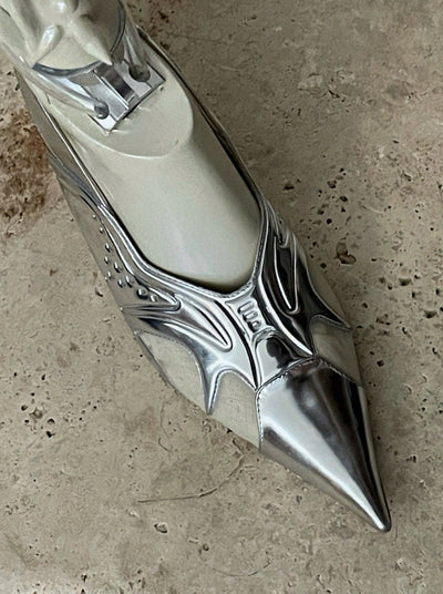 Silver Lamia Pumps-Invasive Modification-APOC STORE