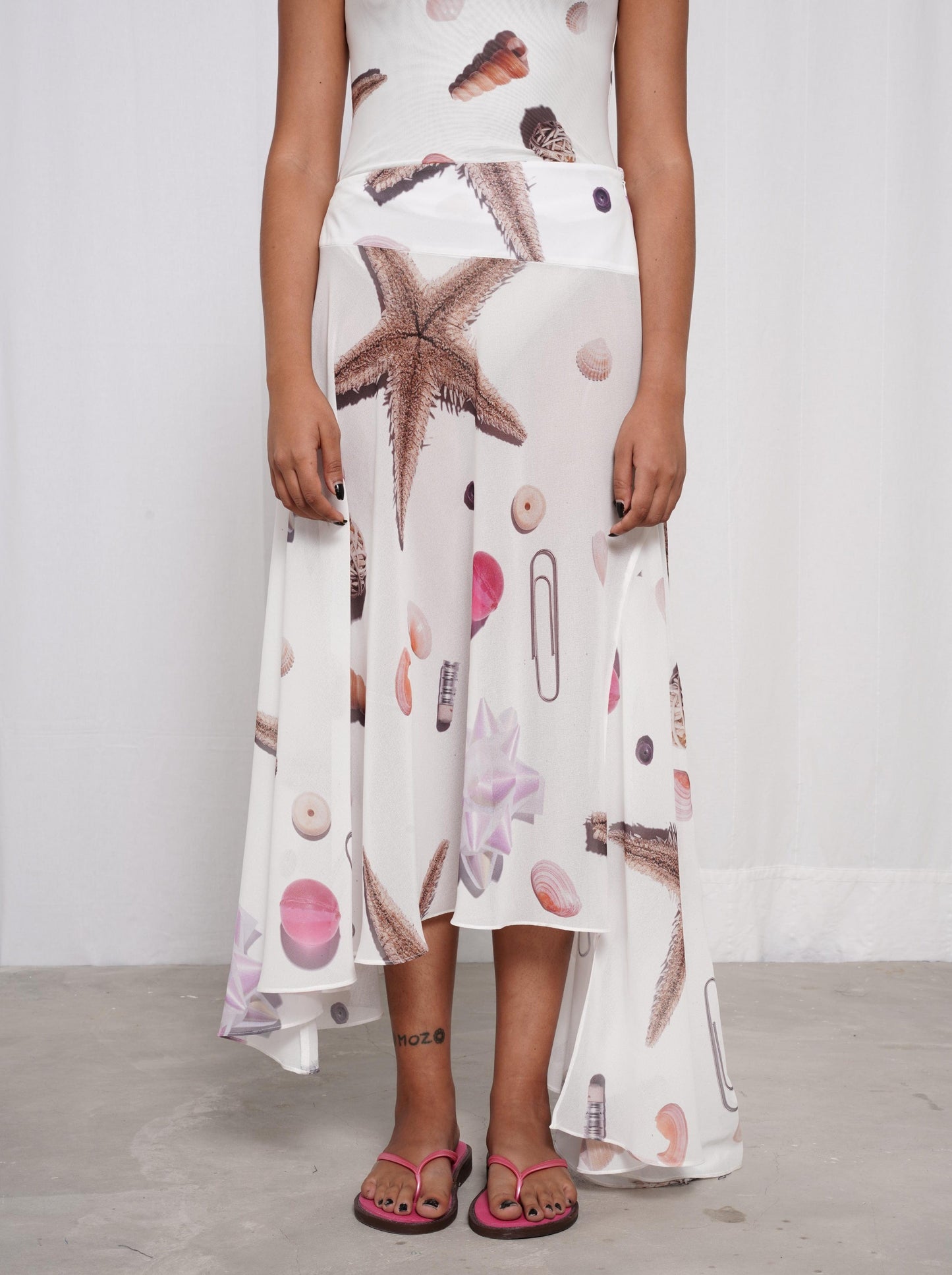 Seastar Printed Long Skirt-Constanca Entrudo-APOC STORE