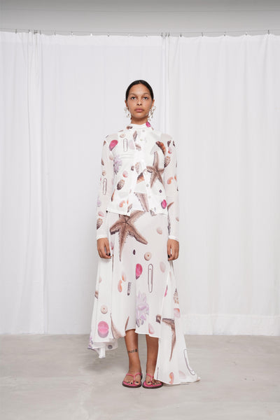 Seastar Printed Long Skirt-Constanca Entrudo-APOC STORE