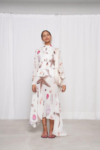 Seastar Printed Long Skirt-Constanca Entrudo-APOC STORE