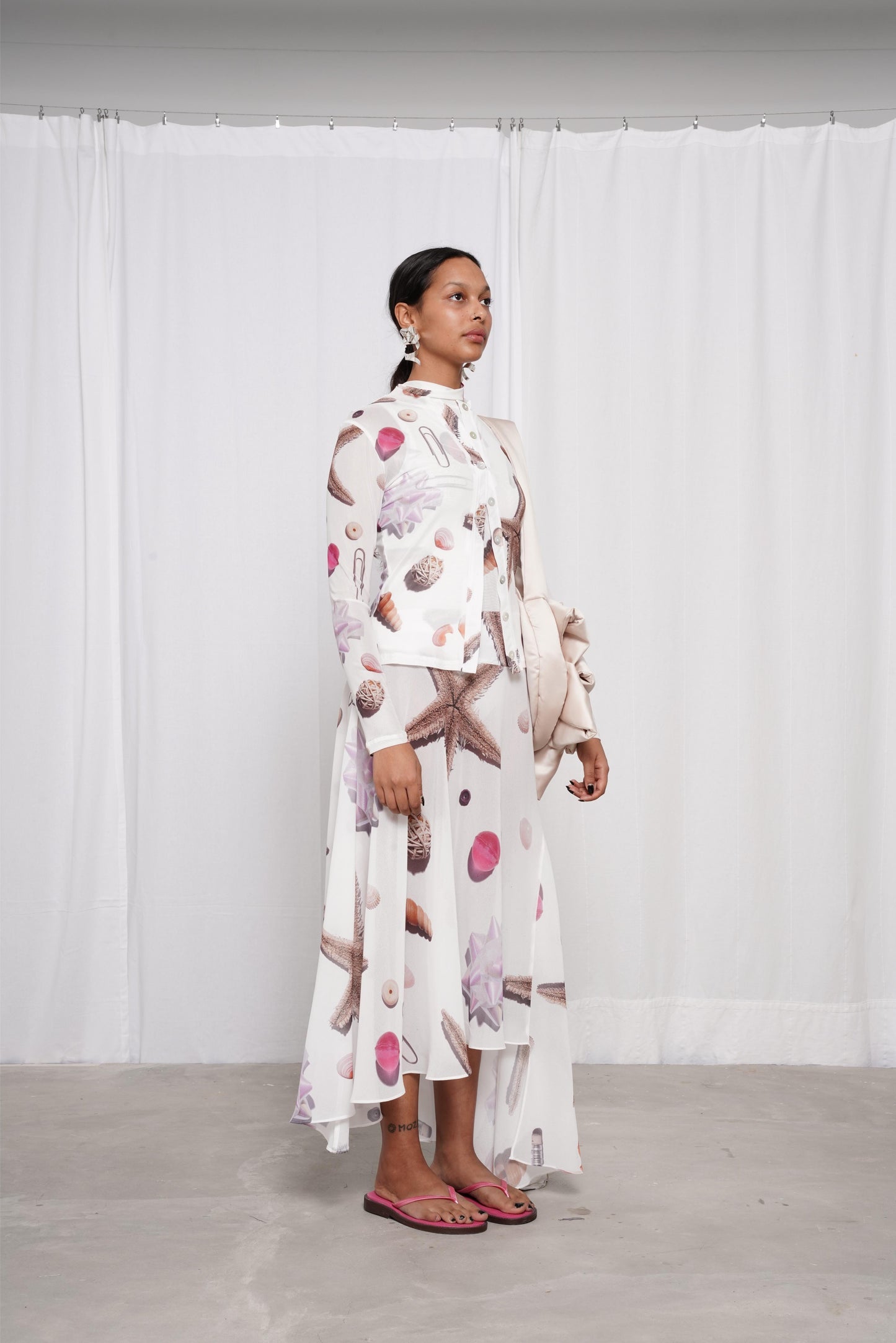 Seastar Printed Long Skirt-Constanca Entrudo-APOC STORE