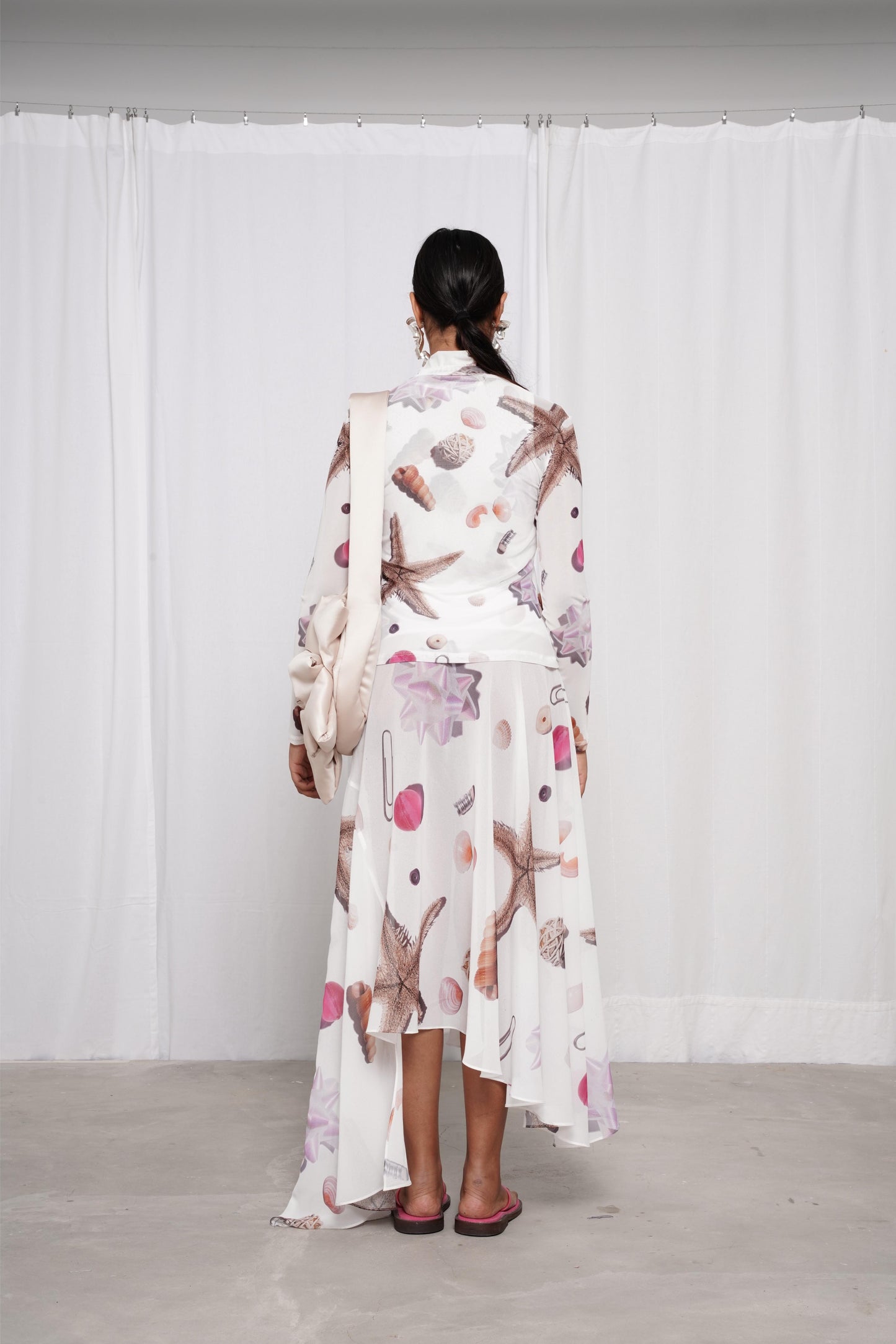 Seastar Printed Long Skirt-Constanca Entrudo-APOC STORE
