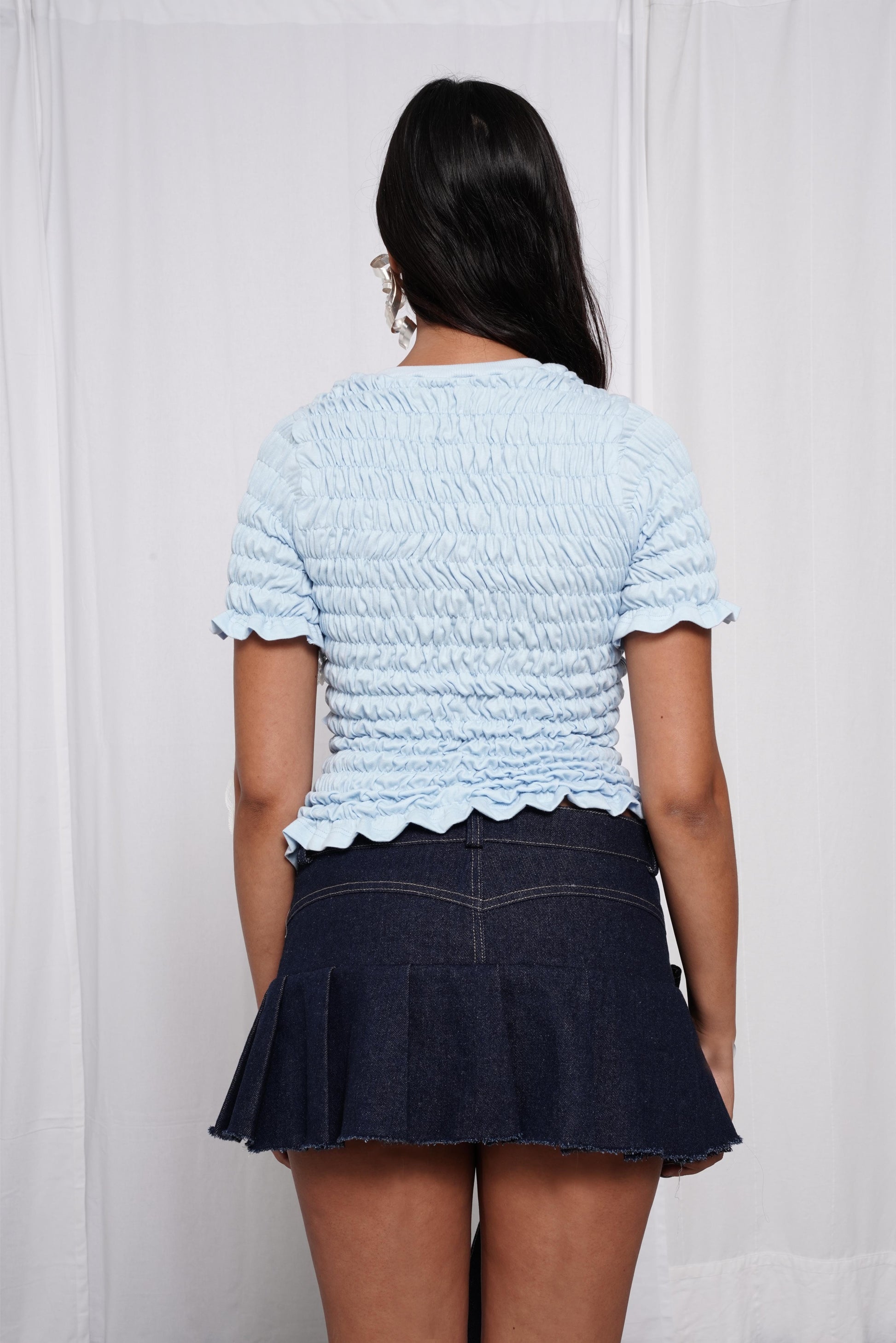 Unwoven Deconstructed T-shirt Blue-Constanca Entrudo-APOC STORE