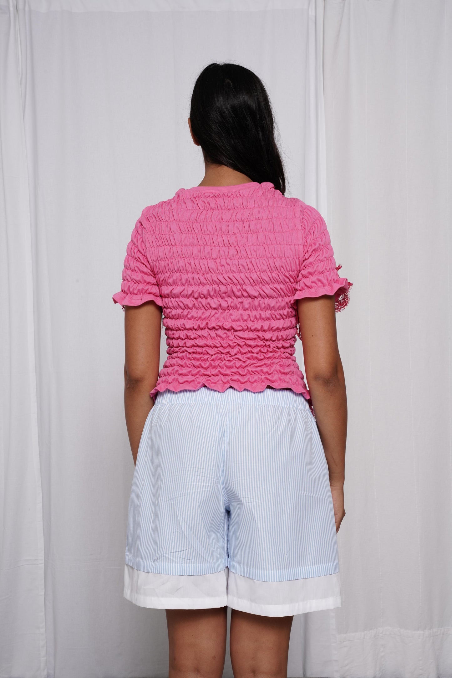 Unwoven Deconstructed T-shirt Pink-Constanca Entrudo-APOC STORE