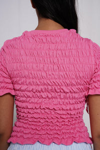 Unwoven Deconstructed T-shirt Pink-Constanca Entrudo-APOC STORE