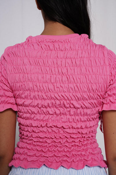 Unwoven Deconstructed T-shirt Pink-Constanca Entrudo-APOC STORE