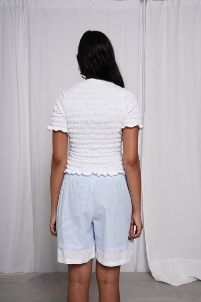 Unwoven Deconstructed T-shirt White-Constanca Entrudo-APOC STORE