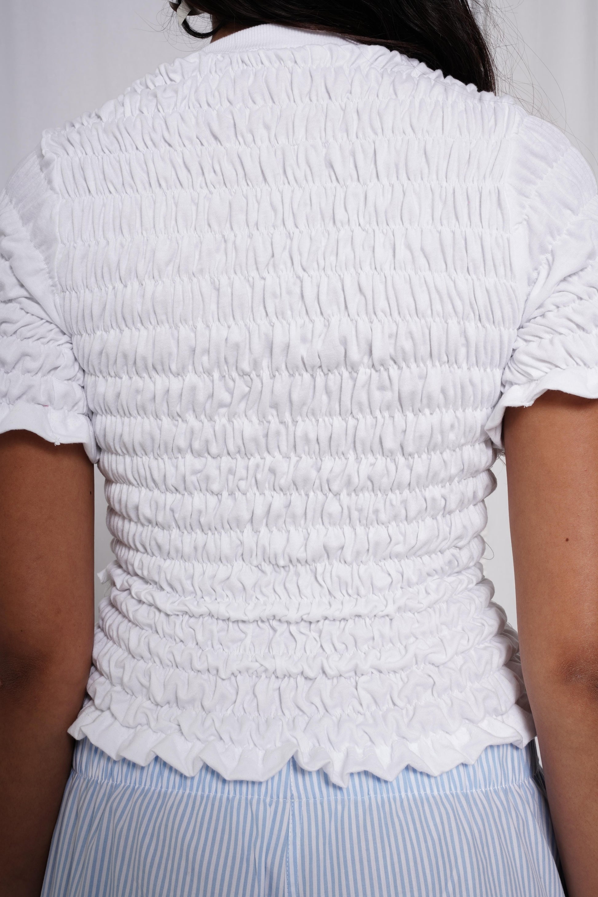 Unwoven Deconstructed T-shirt White-Constanca Entrudo-APOC STORE