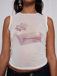 Mesh Printed Top-Constanca Entrudo-APOC STORE