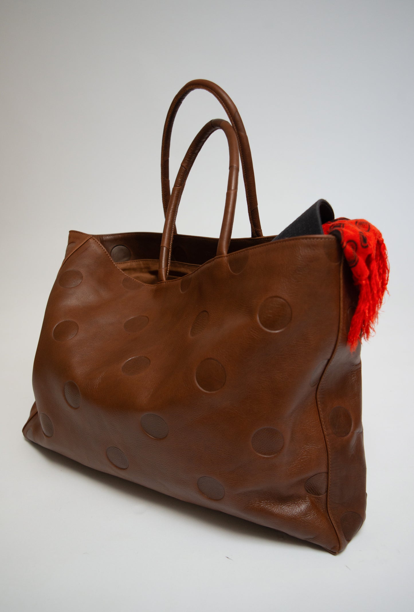 Large Maria Bag Brown Leather-EYLAND-APOC STORE