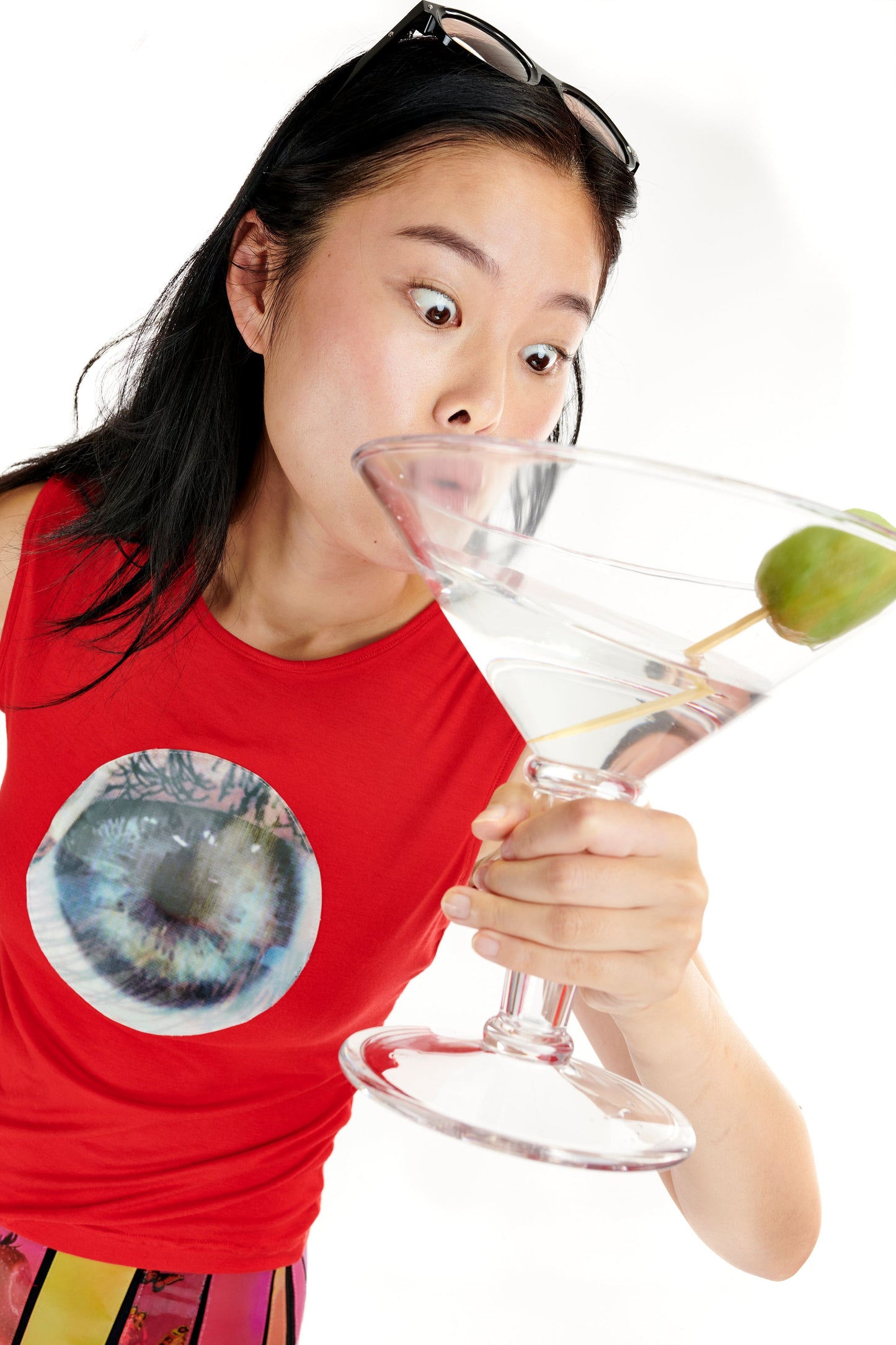 Blinking Eye Red Lenticular Tank-Leeann Huang-APOC STORE