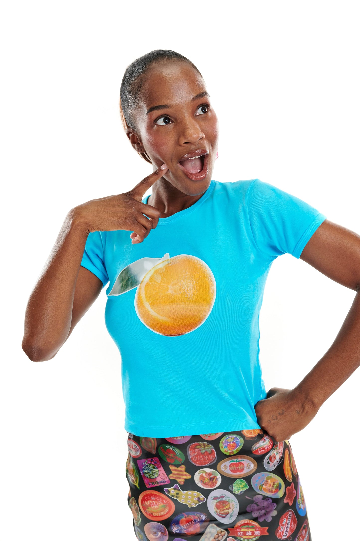 Orange Blossom Baby Tee-Leeann Huang-APOC STORE