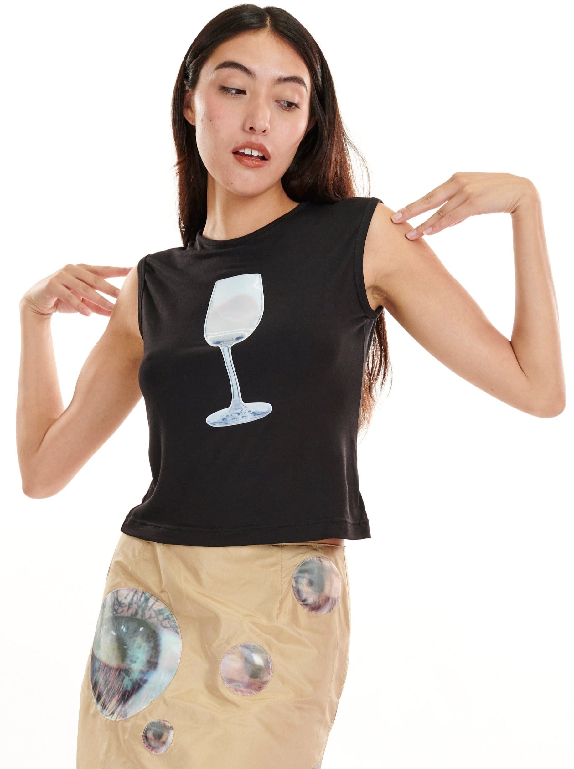 Red Wine Lenticular Tank-Leeann Huang-APOC STORE