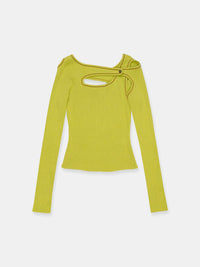 Score Knit Top Lime-René Scheibenbauer-APOC STORE