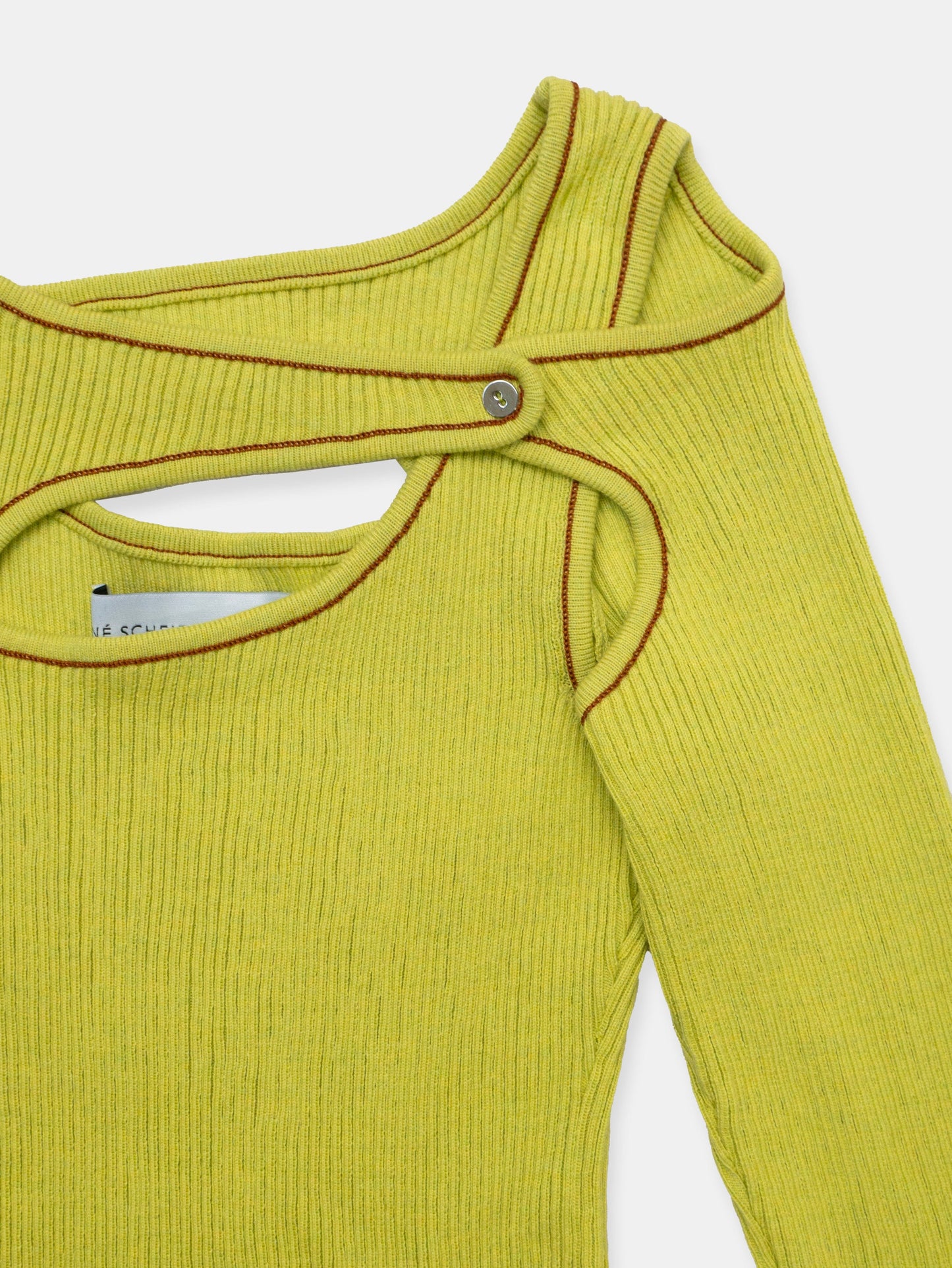 Score Knit Top Lime-René Scheibenbauer-APOC STORE