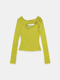 Score Knit Top Lime-René Scheibenbauer-APOC STORE