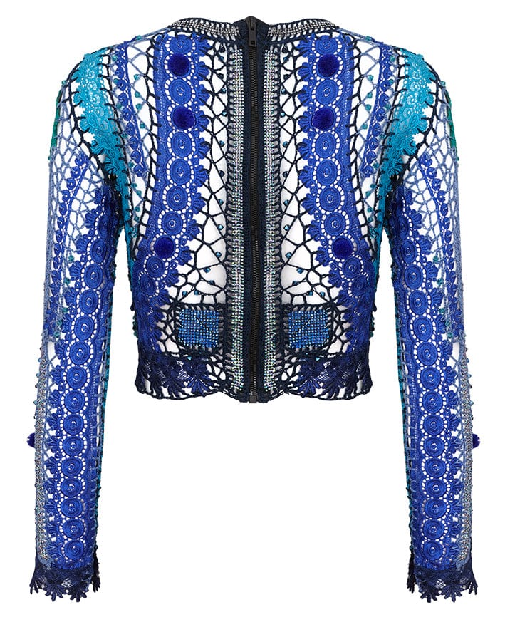 crocheted lace long sleeves-Lou de Bètoly-APOC STORE