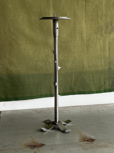 TABLETOP CANDLESTICK WITH THORNS (‘X’ BASE)-Louie Isaaman-Jones-APOC STORE