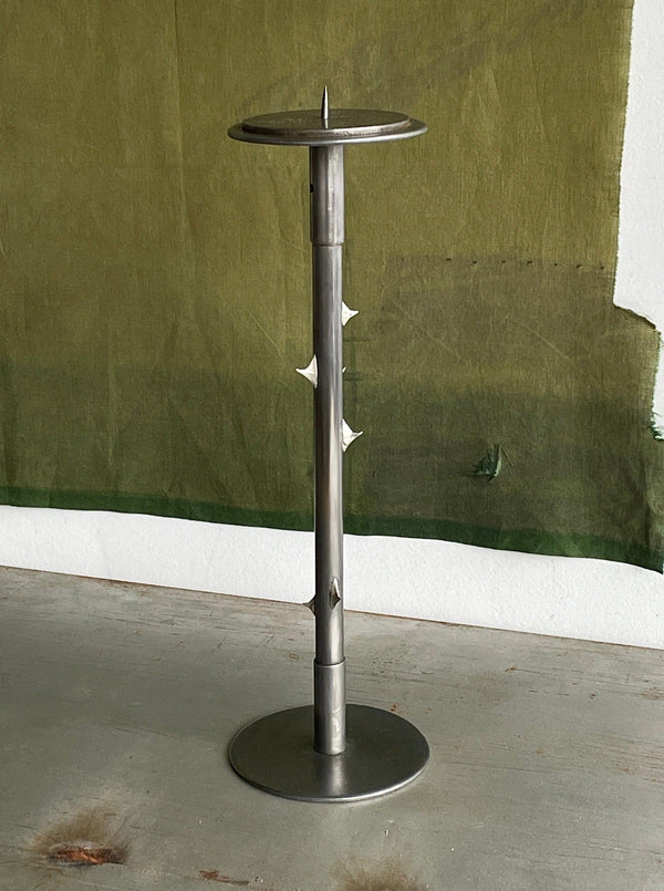 TABLETOP CANDLESTICK WITH THORNS (ROUND BASE)-Louie Isaaman-Jones-APOC STORE