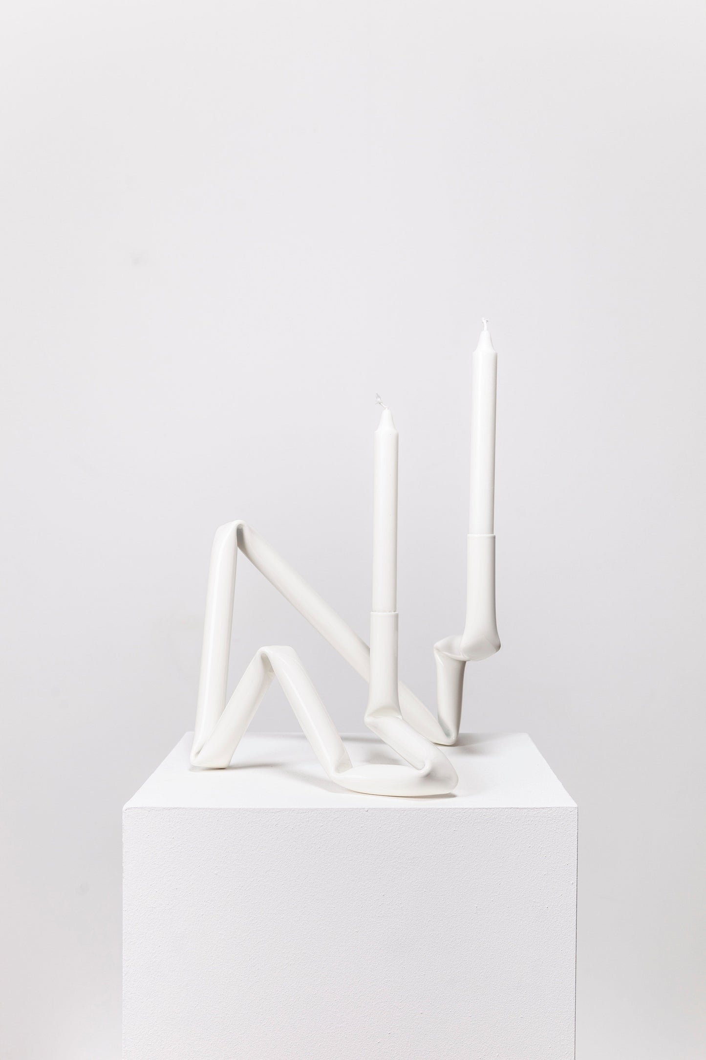 Bucatini candle holder (White)-(a.o.t)-APOC STORE