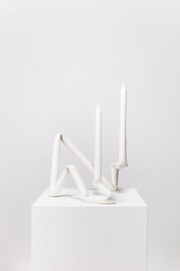 Bucatini candle holder (White)-(a.o.t)-APOC STORE