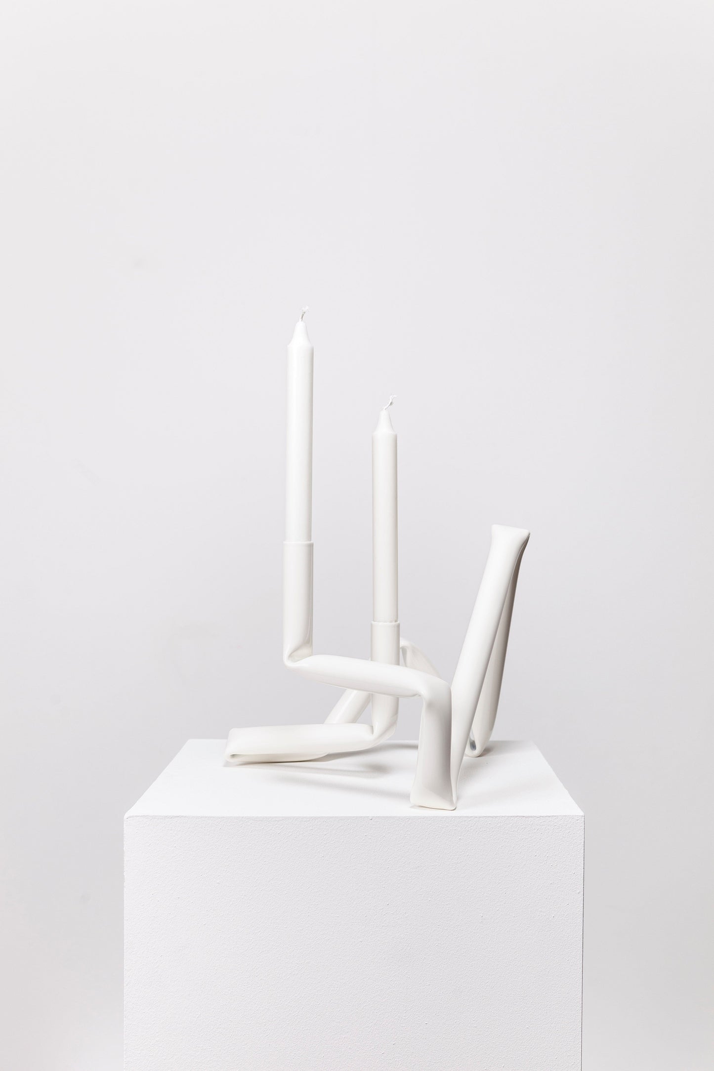 Bucatini candle holder (White)-(a.o.t)-APOC STORE