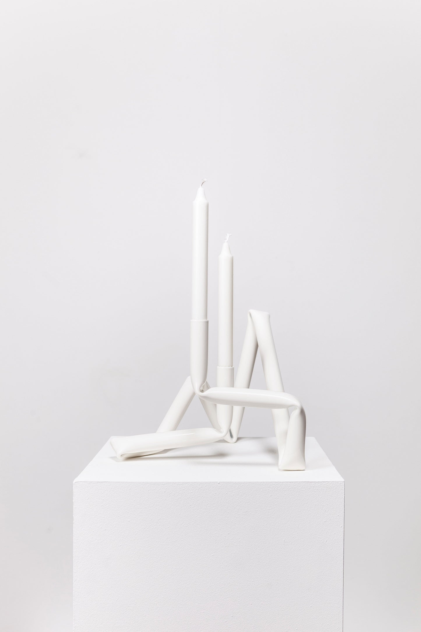 Bucatini candle holder (White)-(a.o.t)-APOC STORE