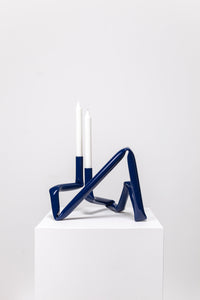 Bucatini candle holder (Midnight blue)-(a.o.t)-APOC STORE