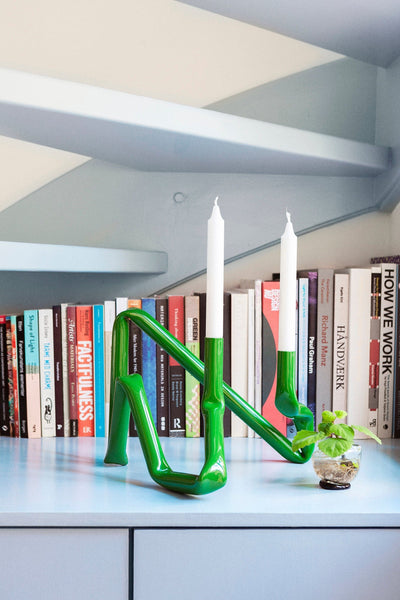 Bucatini candle holder (Grass green)-(a.o.t)-APOC STORE