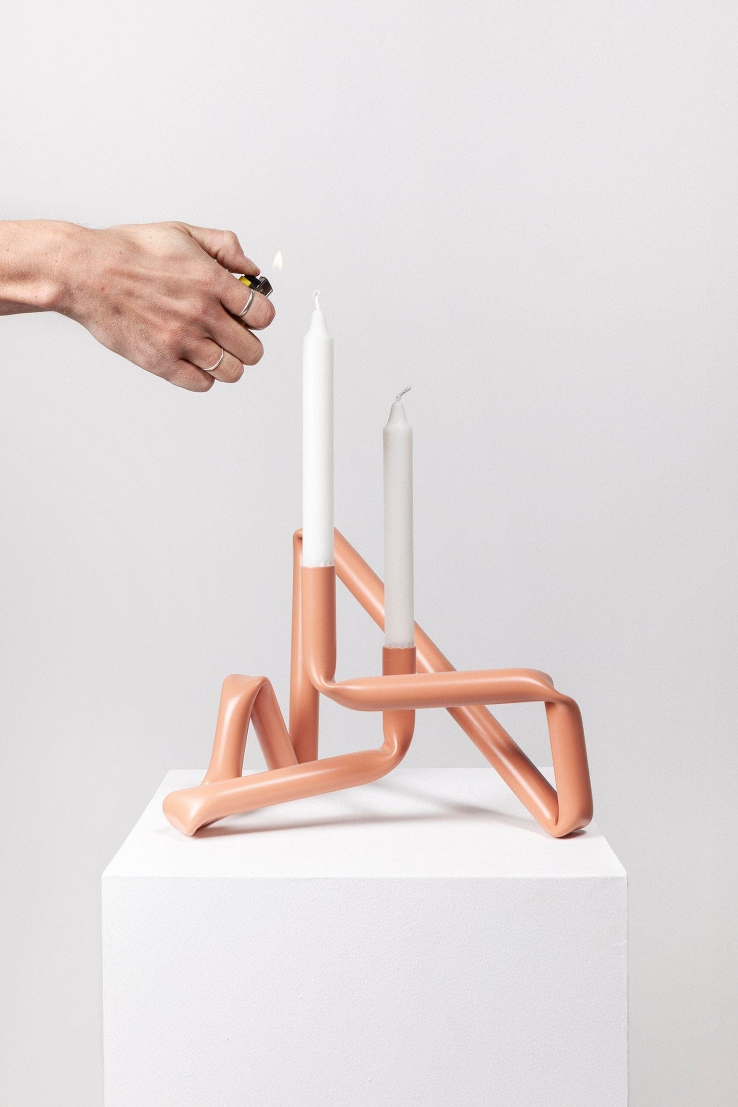 Bucatini candle holder (Red, shiny)-(a.o.t)-APOC STORE