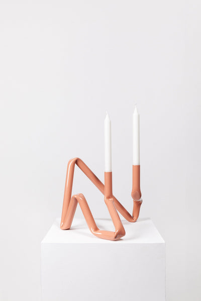 Bucatini candle holder (Red, shiny)-(a.o.t)-APOC STORE