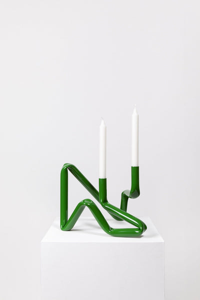 Bucatini candle holder (Grass green)-(a.o.t)-APOC STORE