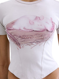 RATS PRINT T-SHIRT-Clara Colette Miramon-APOC STORE