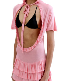 PLUNGE NECK HOODIE DRESS-Clara Colette Miramon-APOC STORE