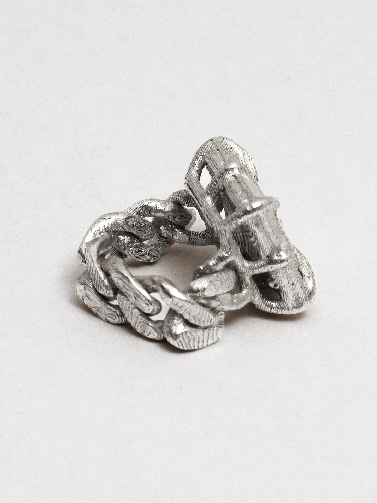 Phat loose link pinky ring - textured-MQT-APOC STORE