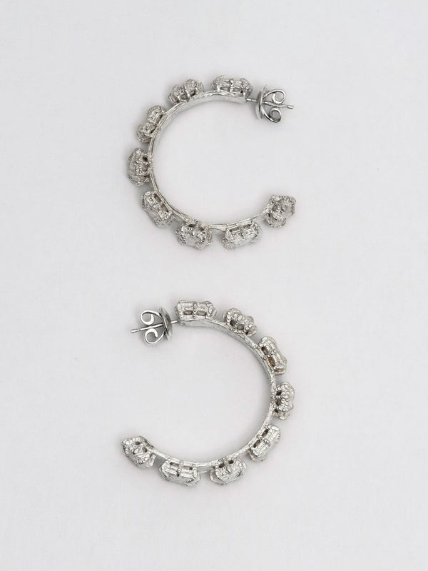 Solid stone hoops - textured large-MQT-APOC STORE