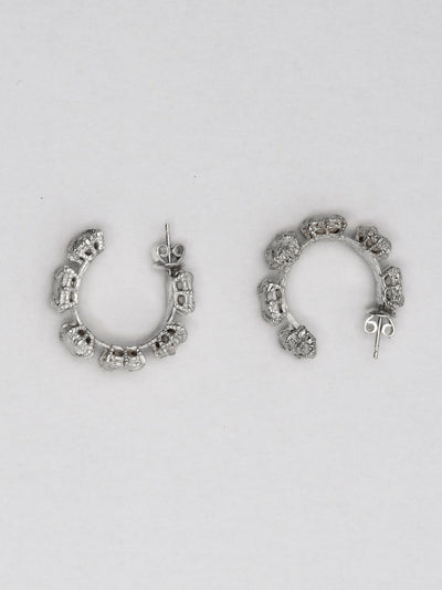 Solid stone hoops - textured small-MQT-APOC STORE