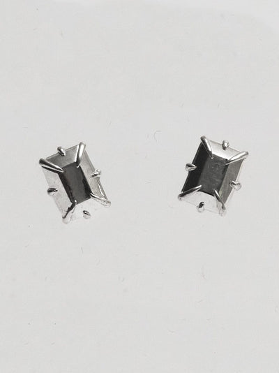 Emerald-Cut Fake diamond Stud-MQT-APOC STORE