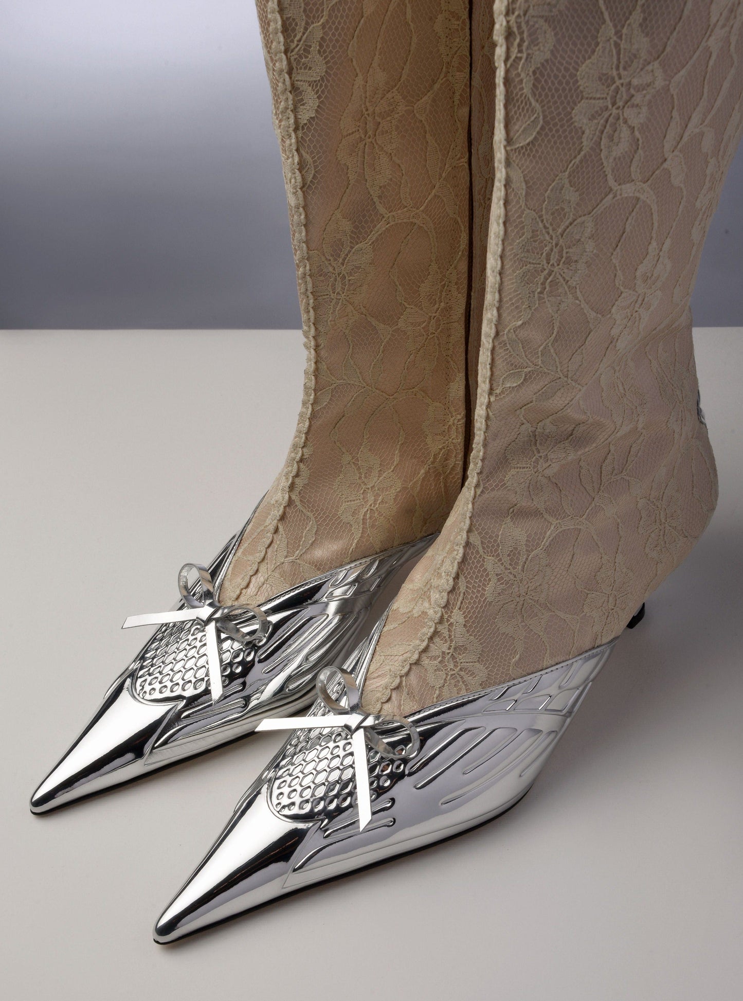 IM Silver Chrome Boots-Invasive Modification-APOC STORE