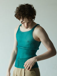 Monofilament Tank - Teal-Khanh Brice Nguyen-APOC STORE
